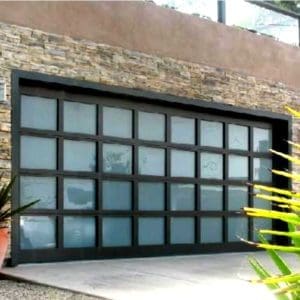 Contemporary Glass Garage Door