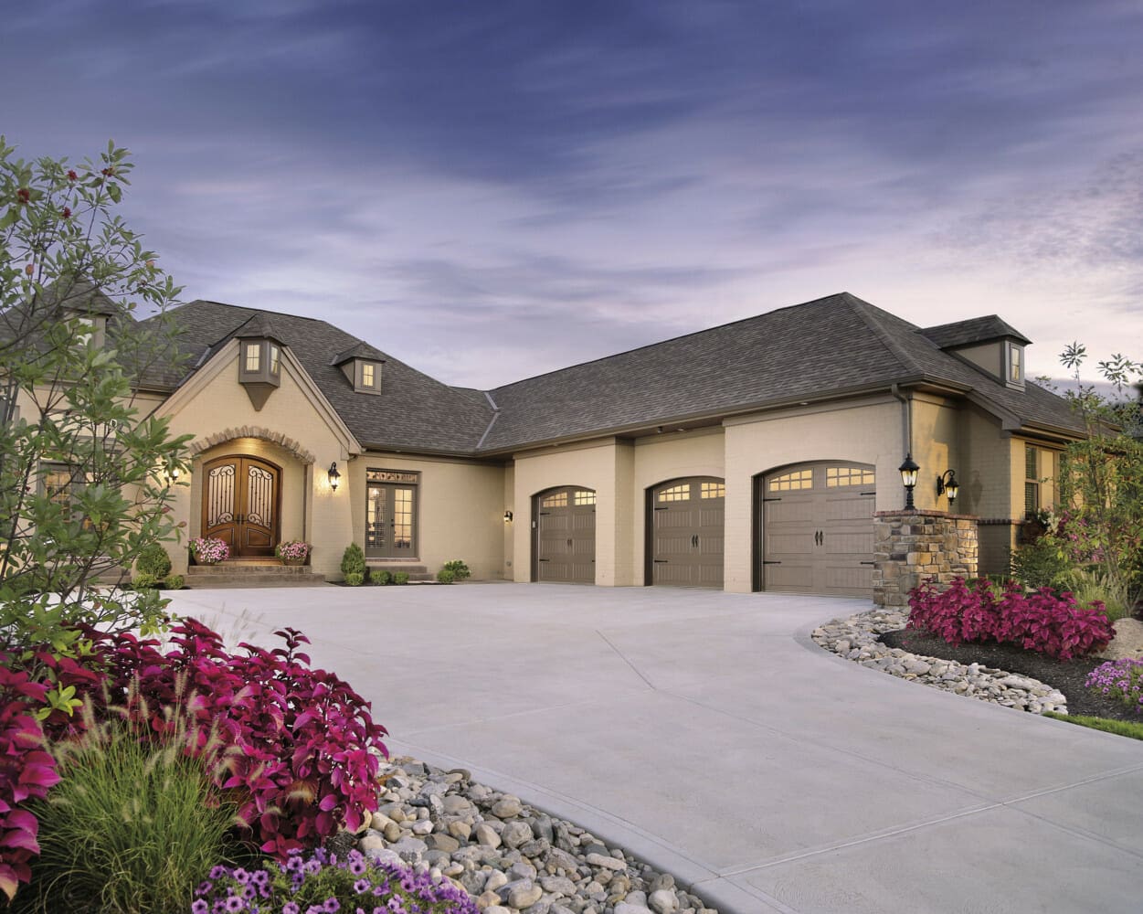 Architectural Garage Doorw with custom hardware