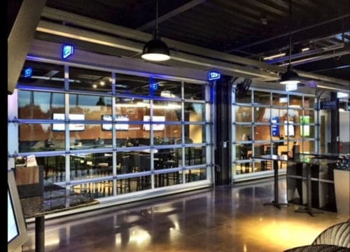 Glass Doors in a restaurant