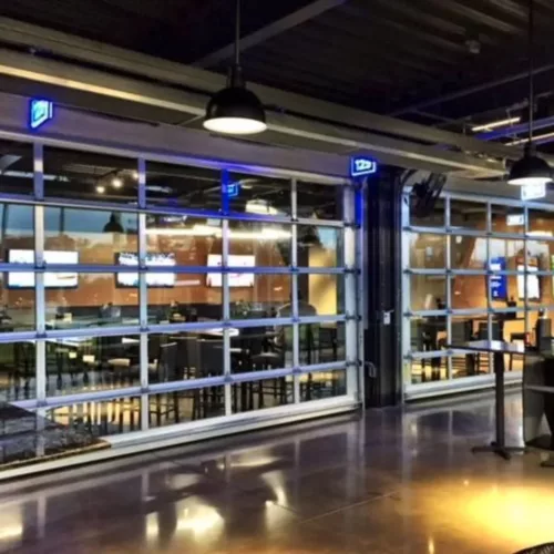 Glass Doors in a restaurant